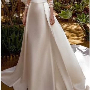 Falda completa satín Ivory