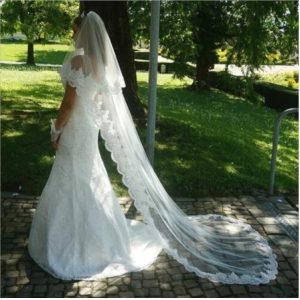 Velo color Ivory peineta 2.5 m