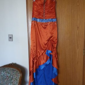 Vestido fiesta satin cobre talla 40/42