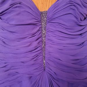 Vestido fiesta lila largo gasa talla 40