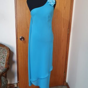 Vestido gasa color turquesa talla 38