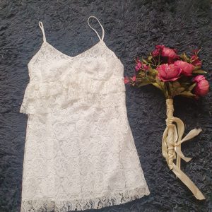 Vestido novia encaje talla XL civil