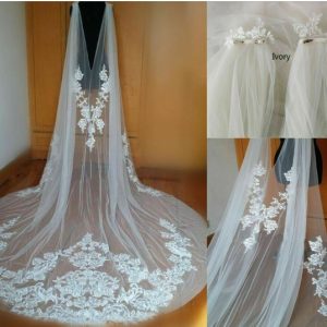 Velo novia catedral ivory 3 m