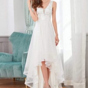 Vestido novia asimétrico talla 42