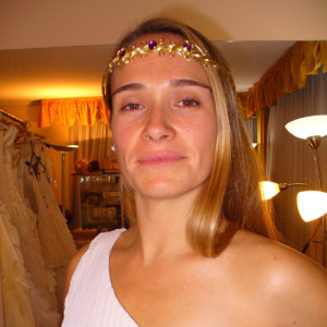 Tocado para novia medieval AN034