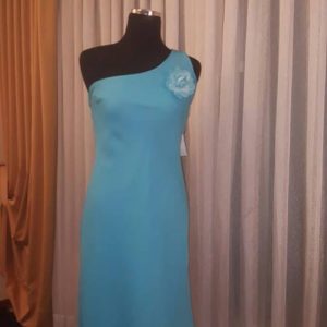 vestido gasa turquesa talla 38
