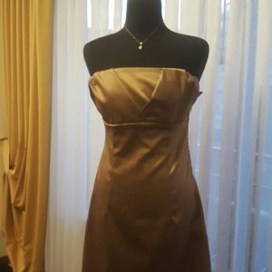vestido satín café talla38