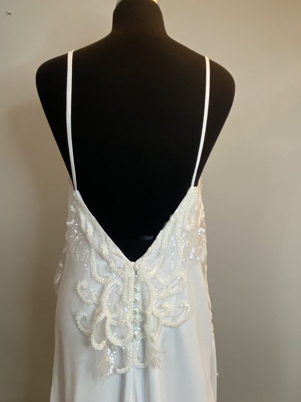 Vestido confección propia blanco talla 38 - Imagen 2