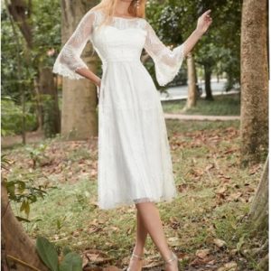 Vestido Novia macramé talla 44 precio oferta = precio arriendo