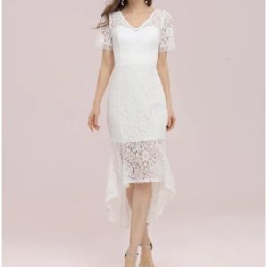 Vestido encaje asimétrico talla 40