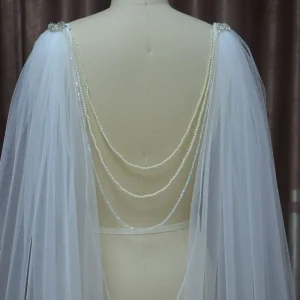 Velo hombros tull ivory