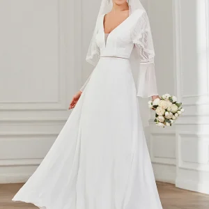 Vestido de novia talla 34,38, 44 gasa