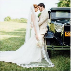 Velo 2.1 m peineta Ivory